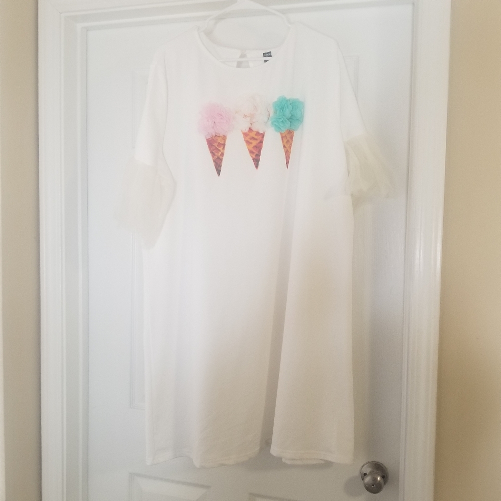 SHEIN PLUS CURVY 3X ICE CREAM T-SHIRT DRESS